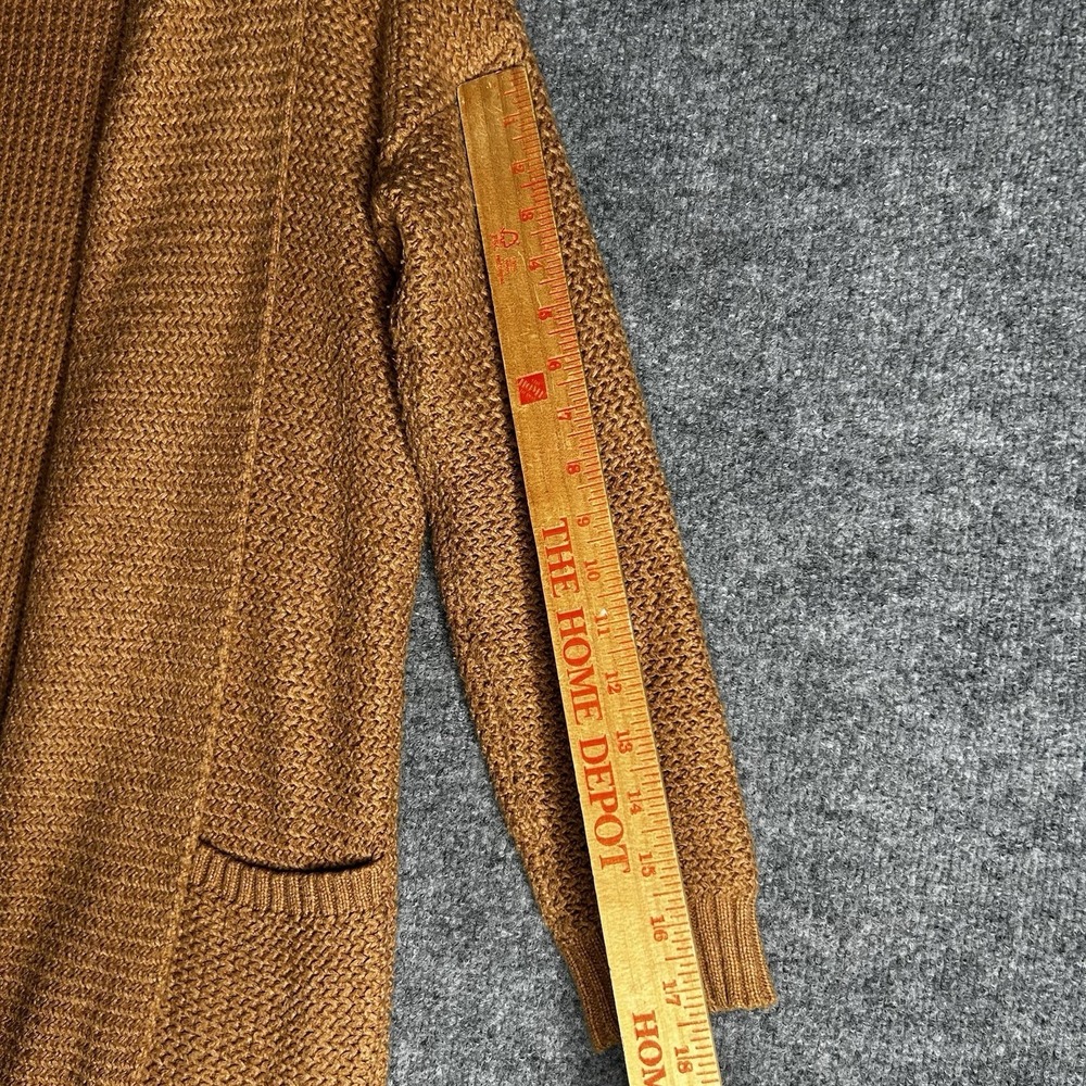 Marine Layer Open Front Cardigan Chunky Knit Size Xs Mustard Yellow - Picture 6 of 8